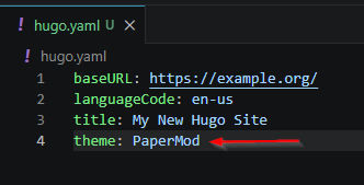 hugo.yaml config